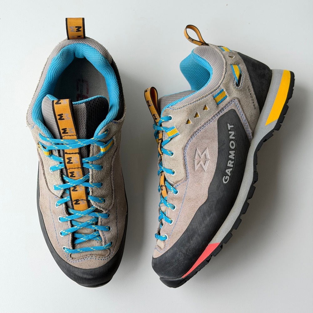 Garmont Dragontail Hiking Shoes Womens 8 Gray Blue Suede Mountaineering‎ Toe Cap